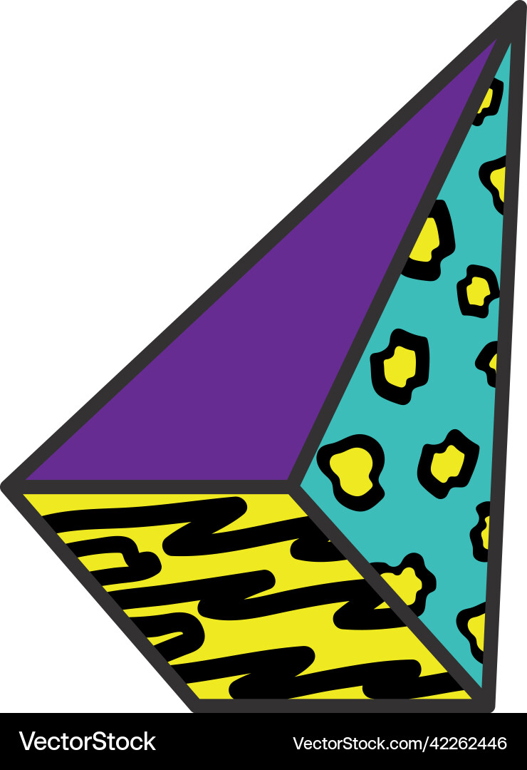 Nineties triangle figure Royalty Free Vector Image