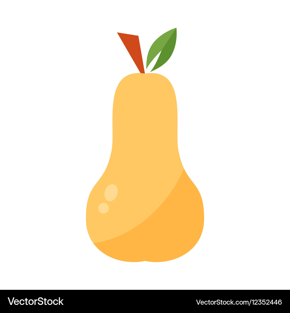 Pear fruit isolated Royalty Free Vector Image - VectorStock