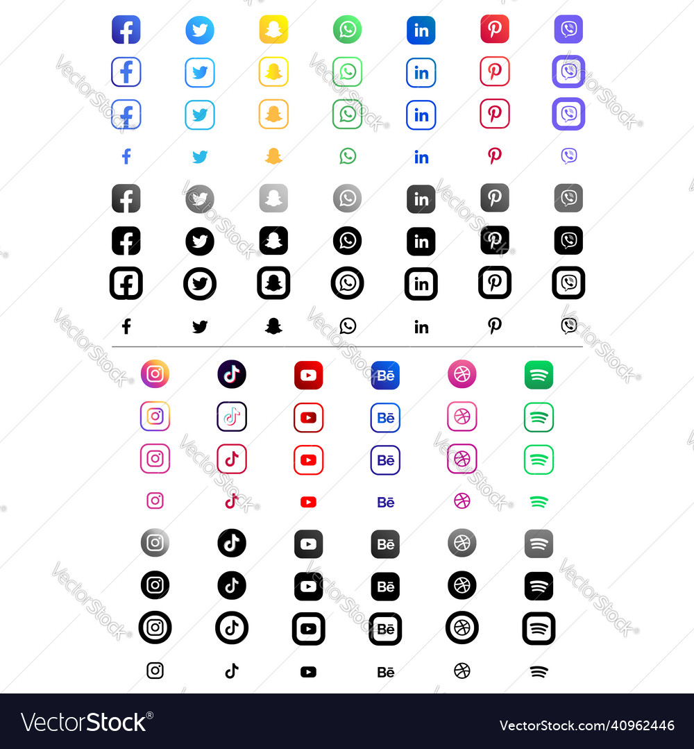 Social Media Icon Royalty Free Vector Image - Vectorstock