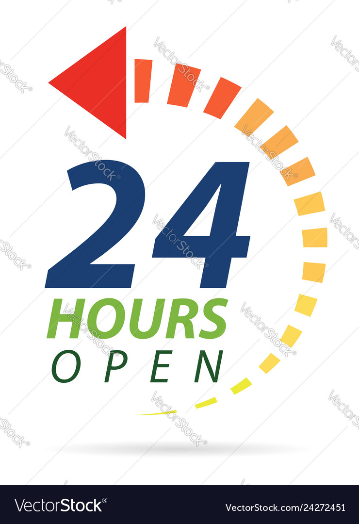 24 hours icon Royalty Free Vector Image - VectorStock