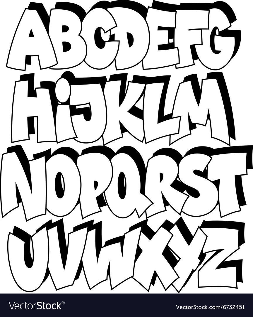 fonts alphabet graffiti