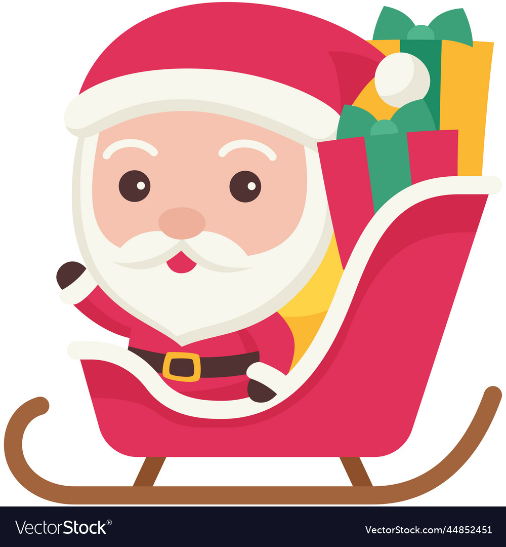 Cute Santa Claus Doodle Icon Royalty Free Vector Image