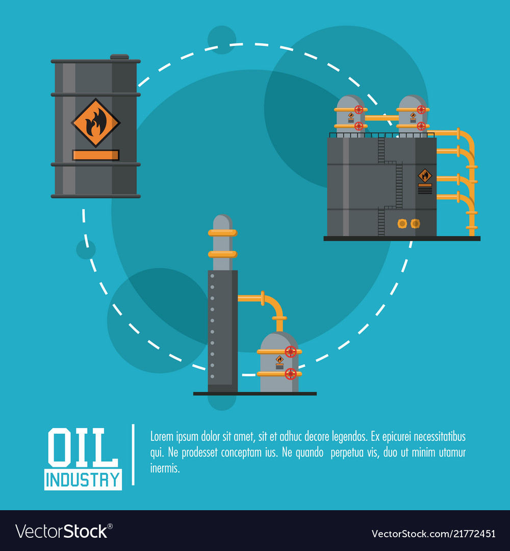 Oil and petroleum industry Royalty Free Vector Image