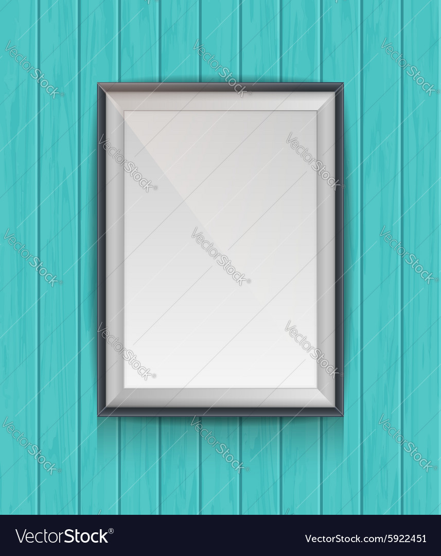 Realistic Blank Poster In A Wooden Picture Frame Vector Image
