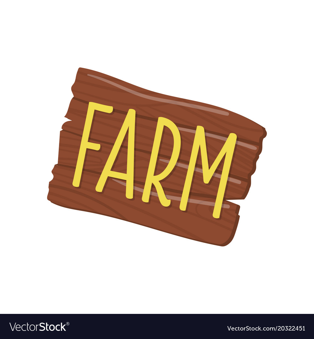 rectangular-wooden-signboard-with-word-farm-vector-image