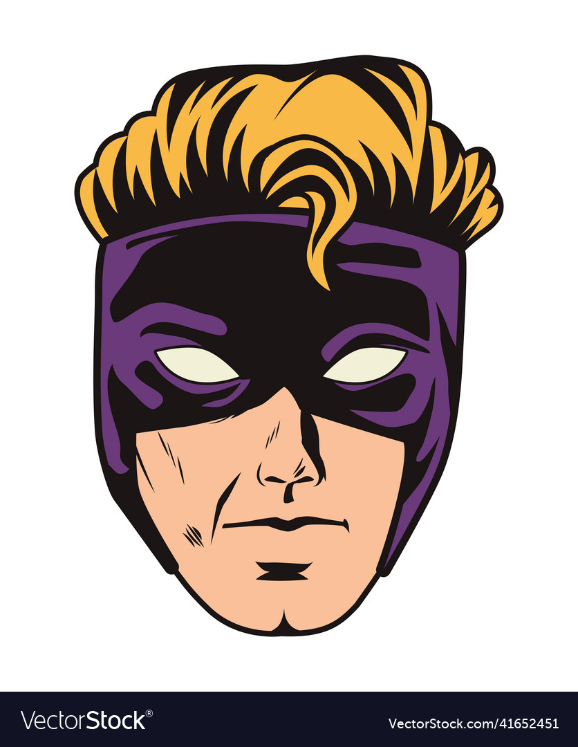 Superhero head pop art