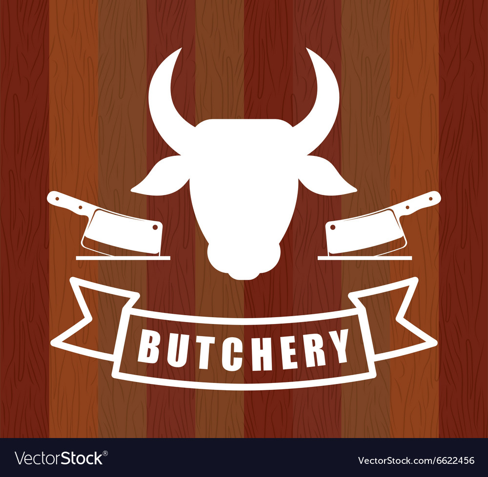 Bbq and butchery theme Royalty Free Vector Image