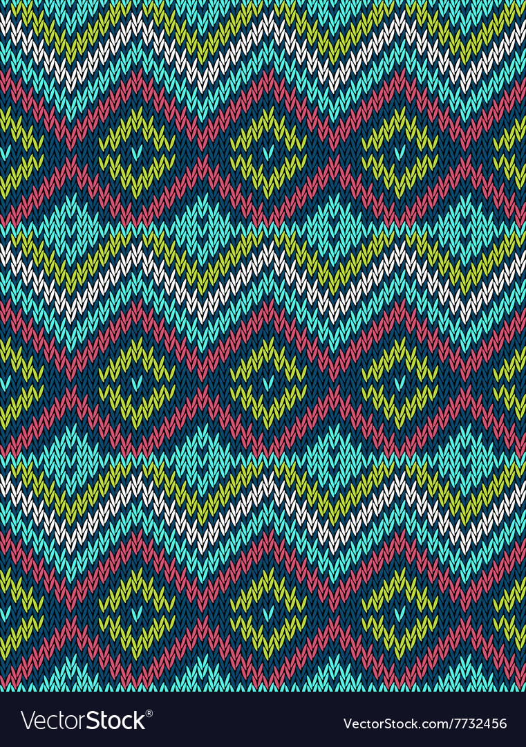 Knitted bright seamless winter holiday pattern Vector Image