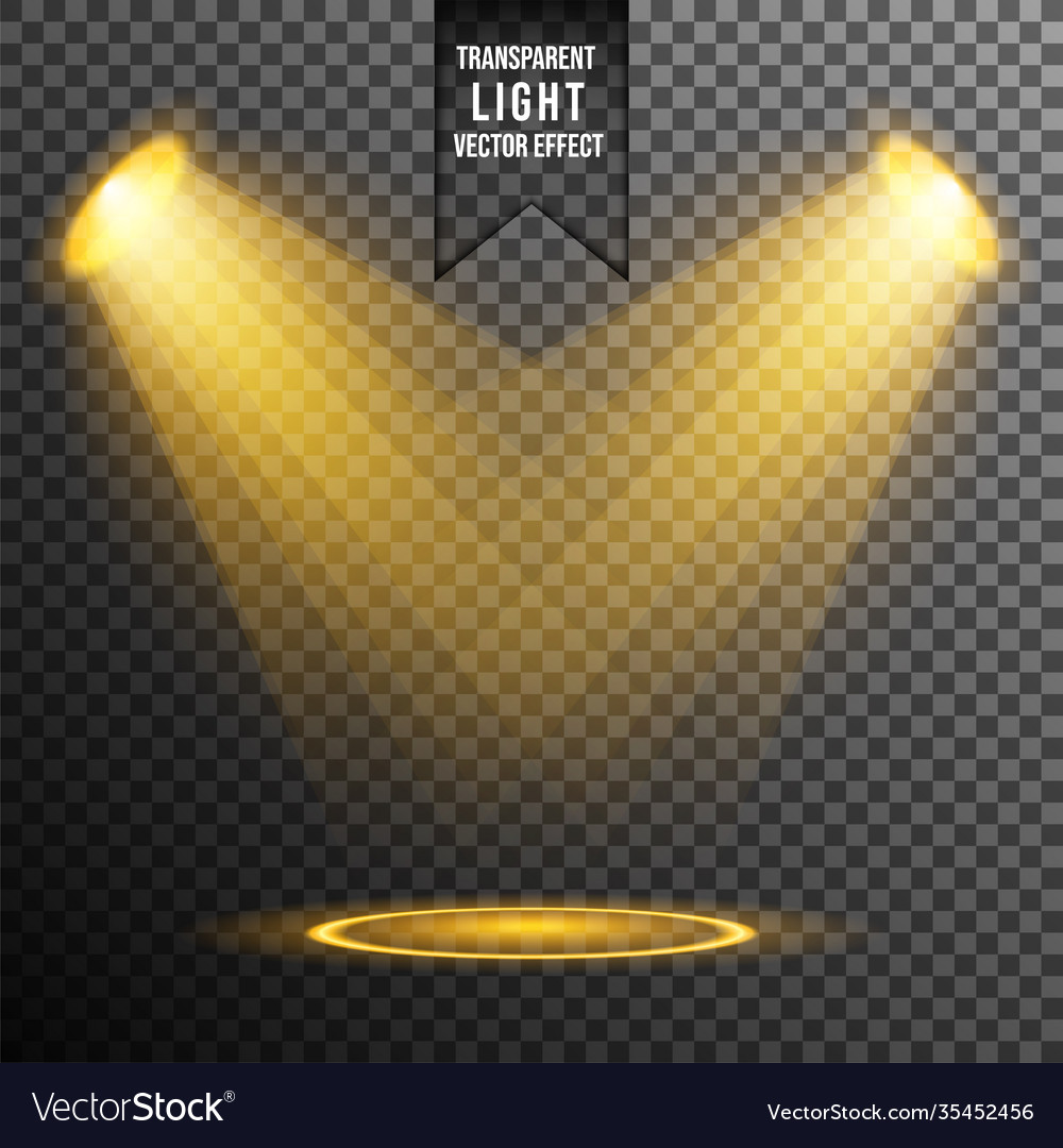 Single yellow top light illuminated isolated Vector Image