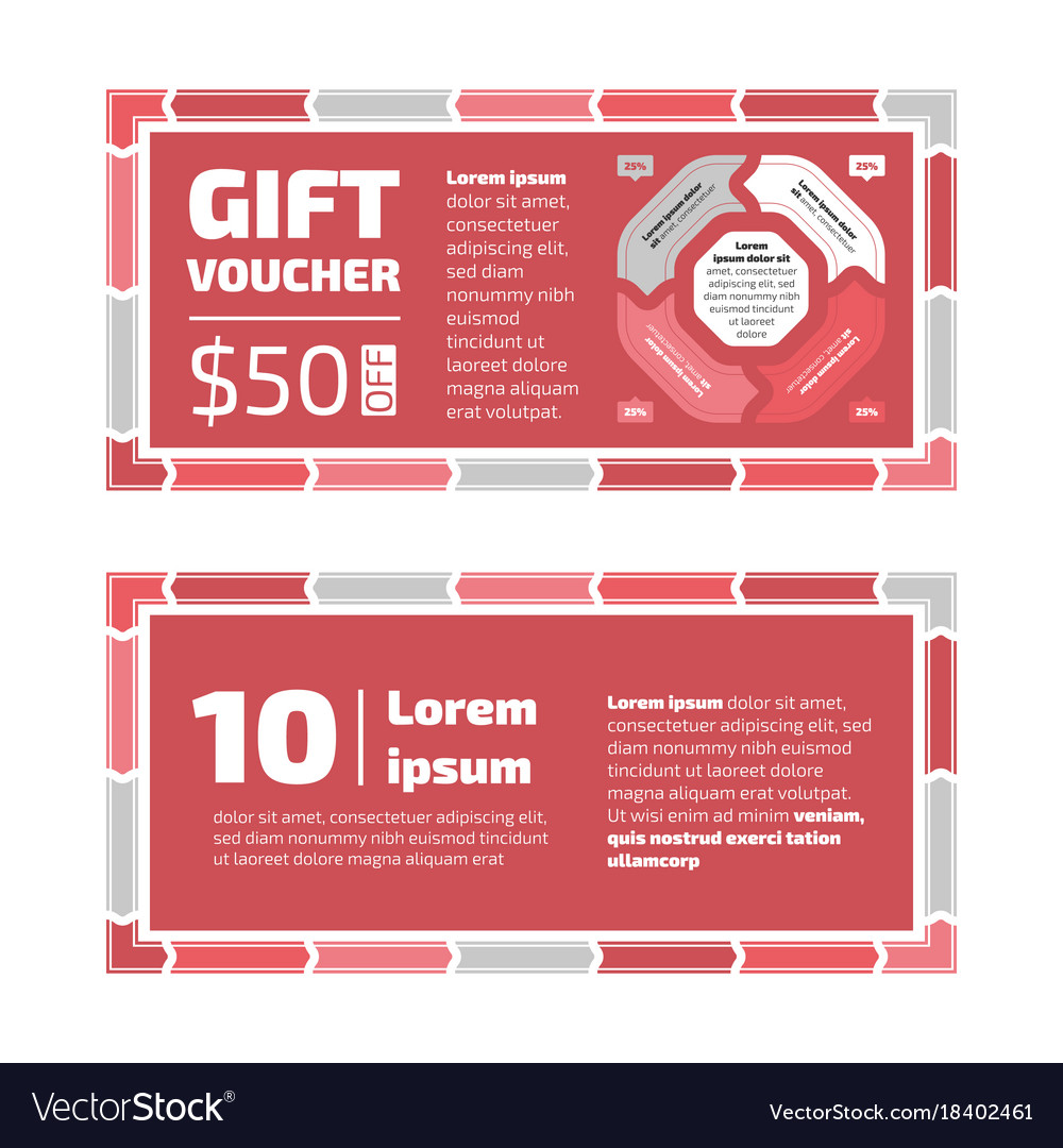 Gift voucher or certificate Royalty Free Vector Image