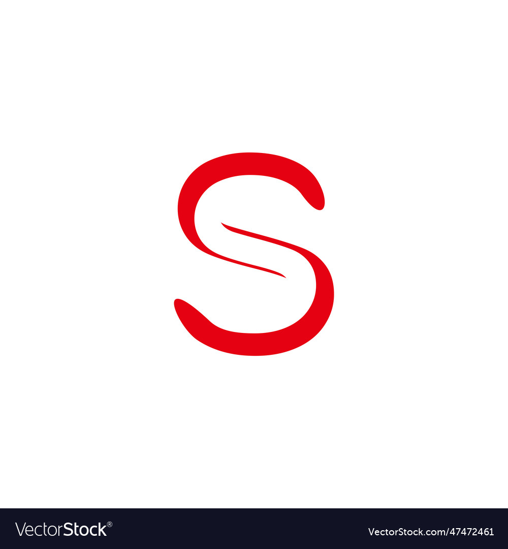 Letter s fire geometric symbol simple logo Vector Image