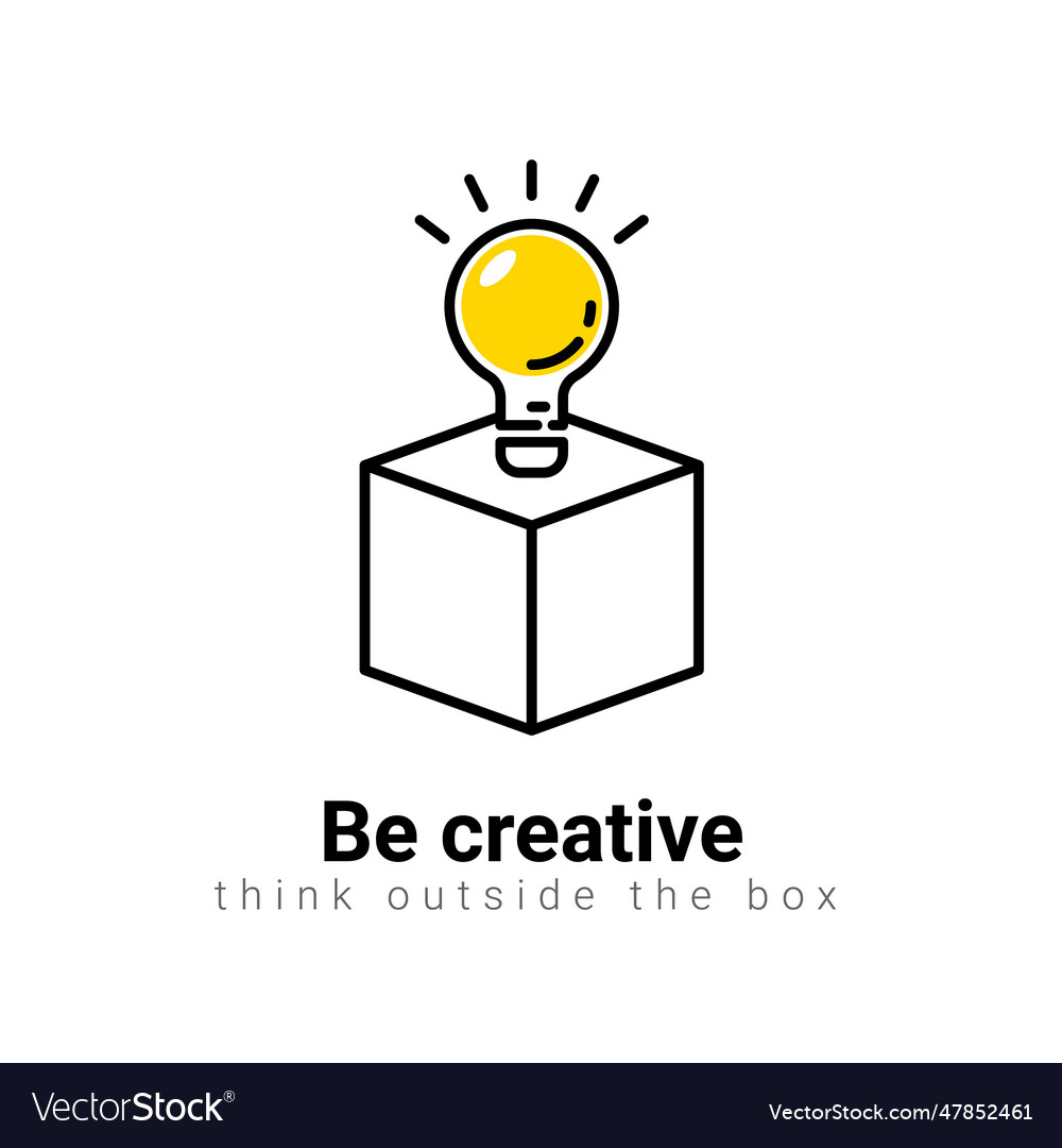 Lightbulb creative box idea bulb startup