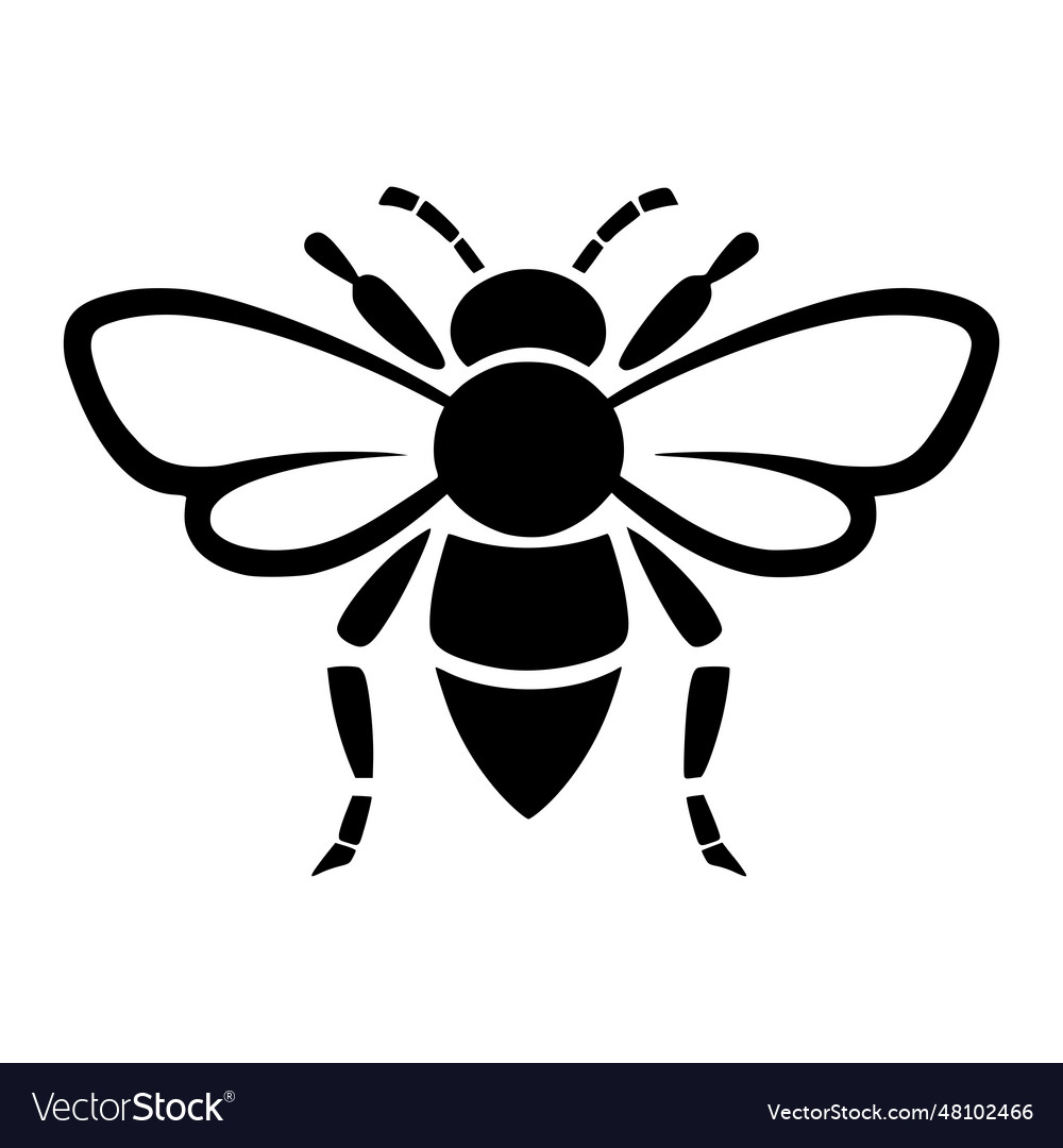 Bee insect animal logo Royalty Free Vector Image