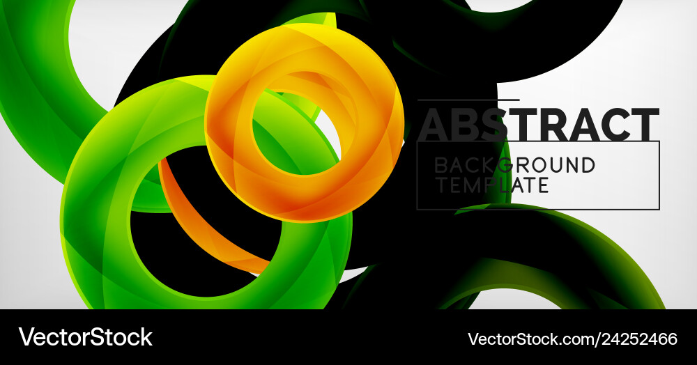 Colorful rings geometric abstract Royalty Free Vector Image