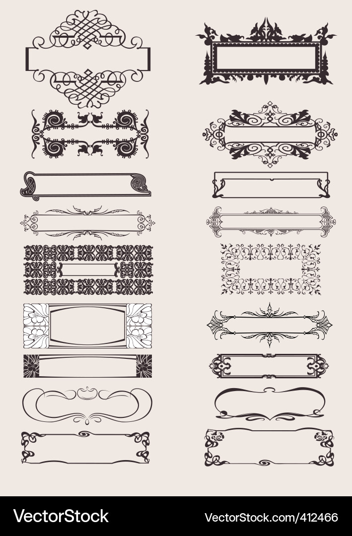 Decorative frames Royalty Free Vector Image - VectorStock