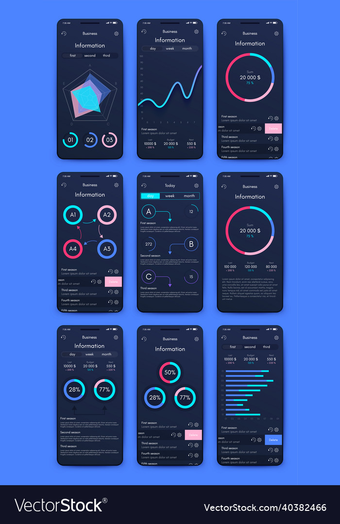 Graphics infographics with mobile phone template Vector Image