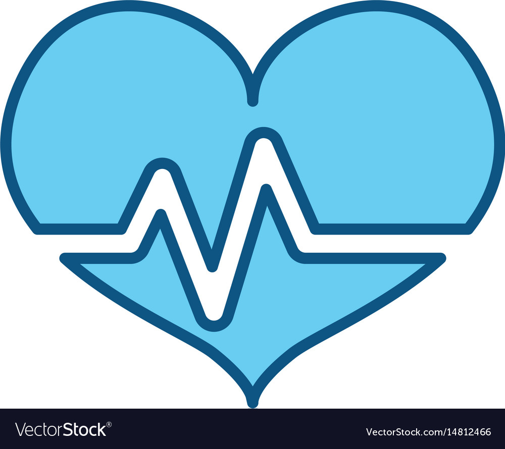 Heart beating pictograph Royalty Free Vector Image