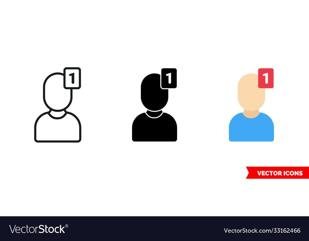 Request icon 3 types color black and white Vector Image