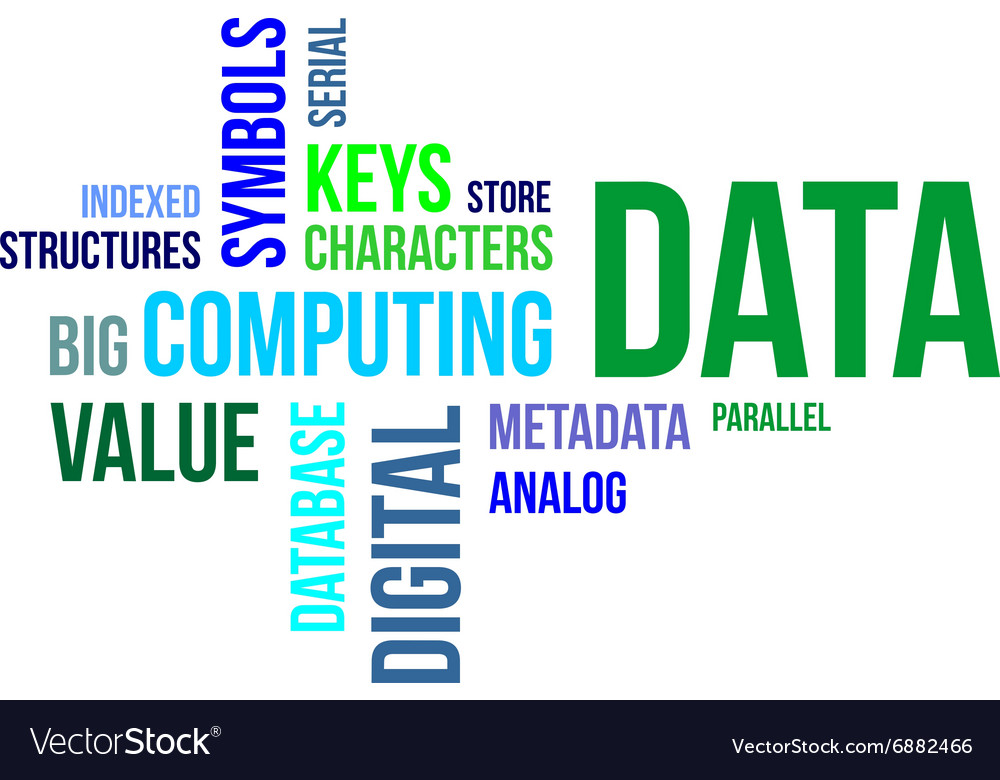 Word cloud data Royalty Free Vector Image - VectorStock