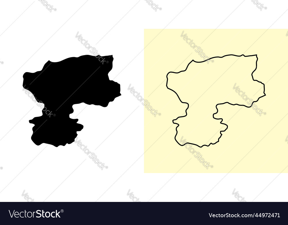 Bamyan Map Afghanistan Asia Filled And Outline Vector Image