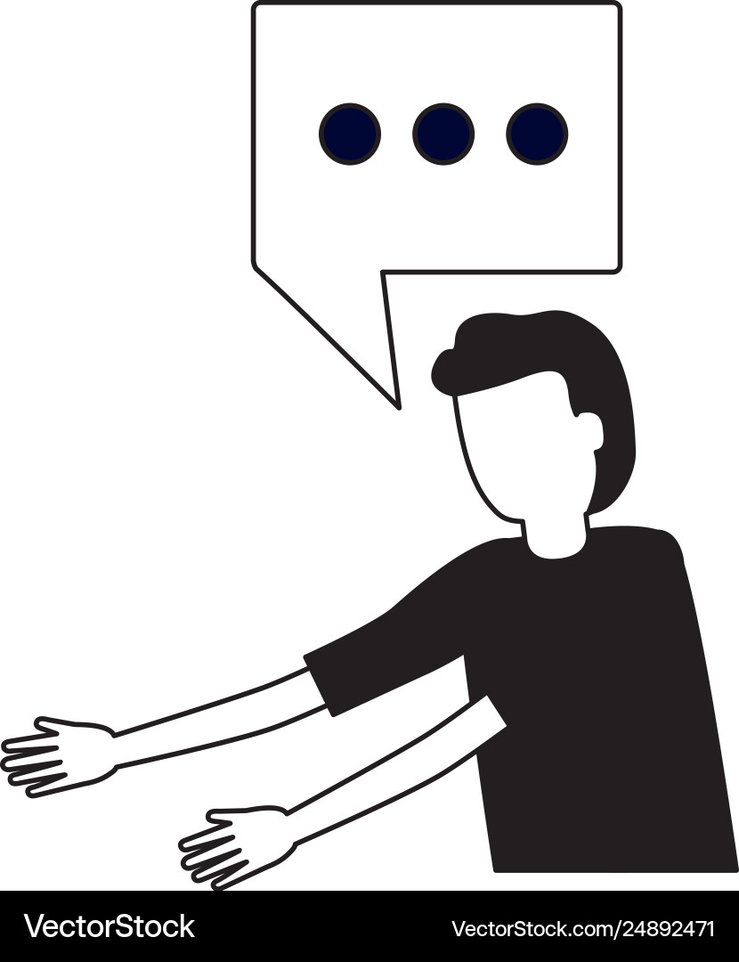 Man speech bubble Royalty Free Vector Image - VectorStock