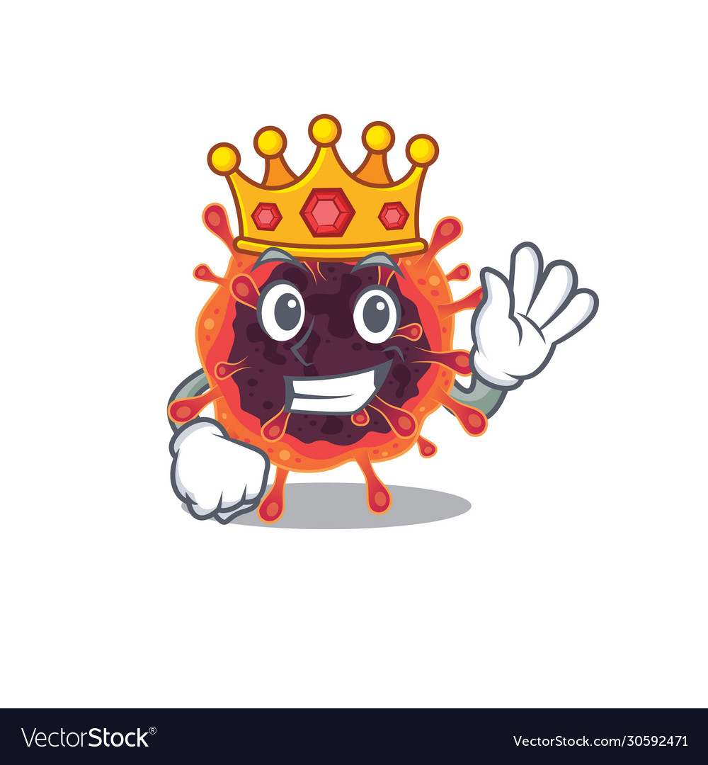 Royal king corona virus zone cartoon Royalty Free Vector