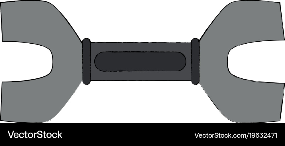 Wrench tool construction Royalty Free Vector Image