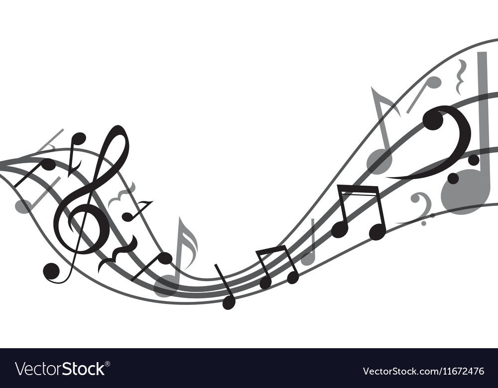 Isolated music note design Royalty Free Vector Image