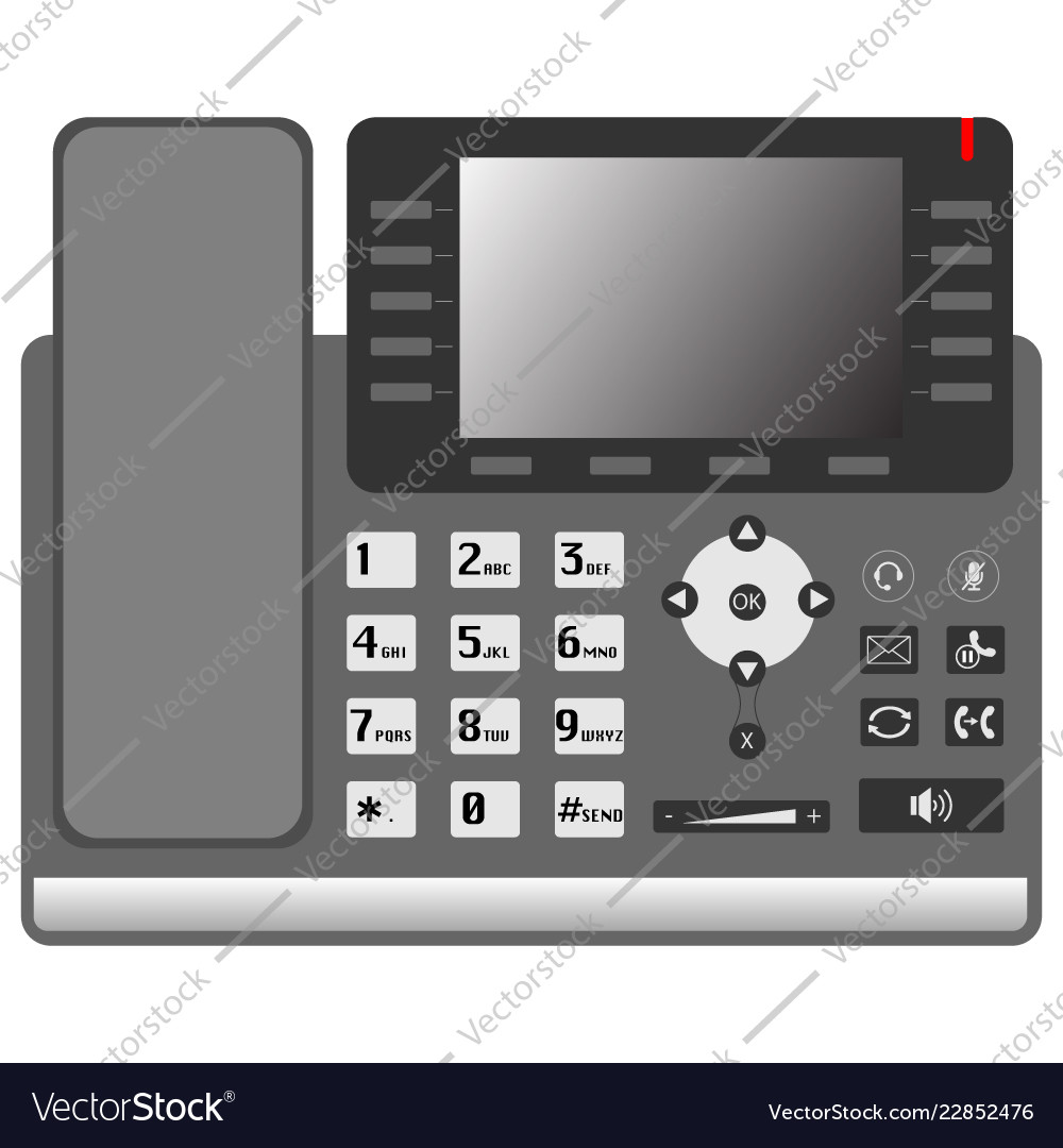 Voip phone Royalty Free Vector Image - VectorStock