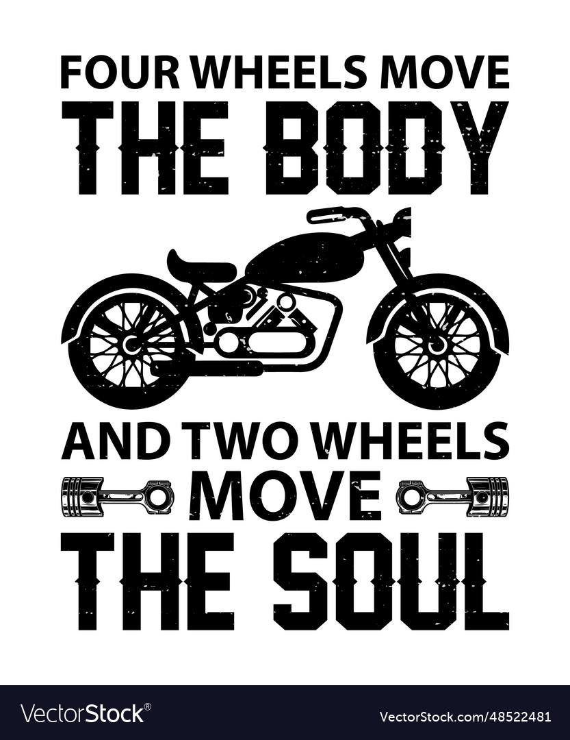 Four wheels move the body and two wheels move the Vector Image