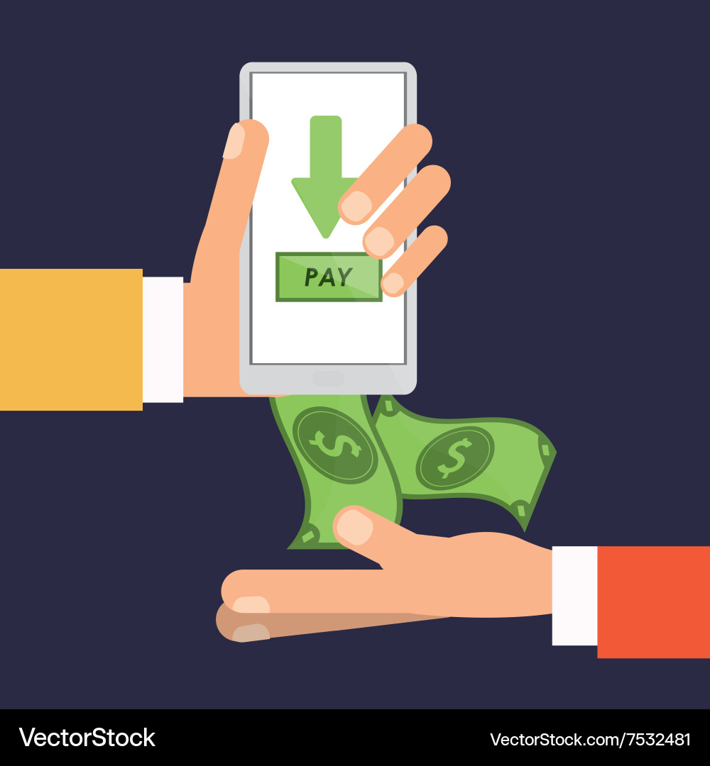 Mobile payment design Royalty Free Vector Image