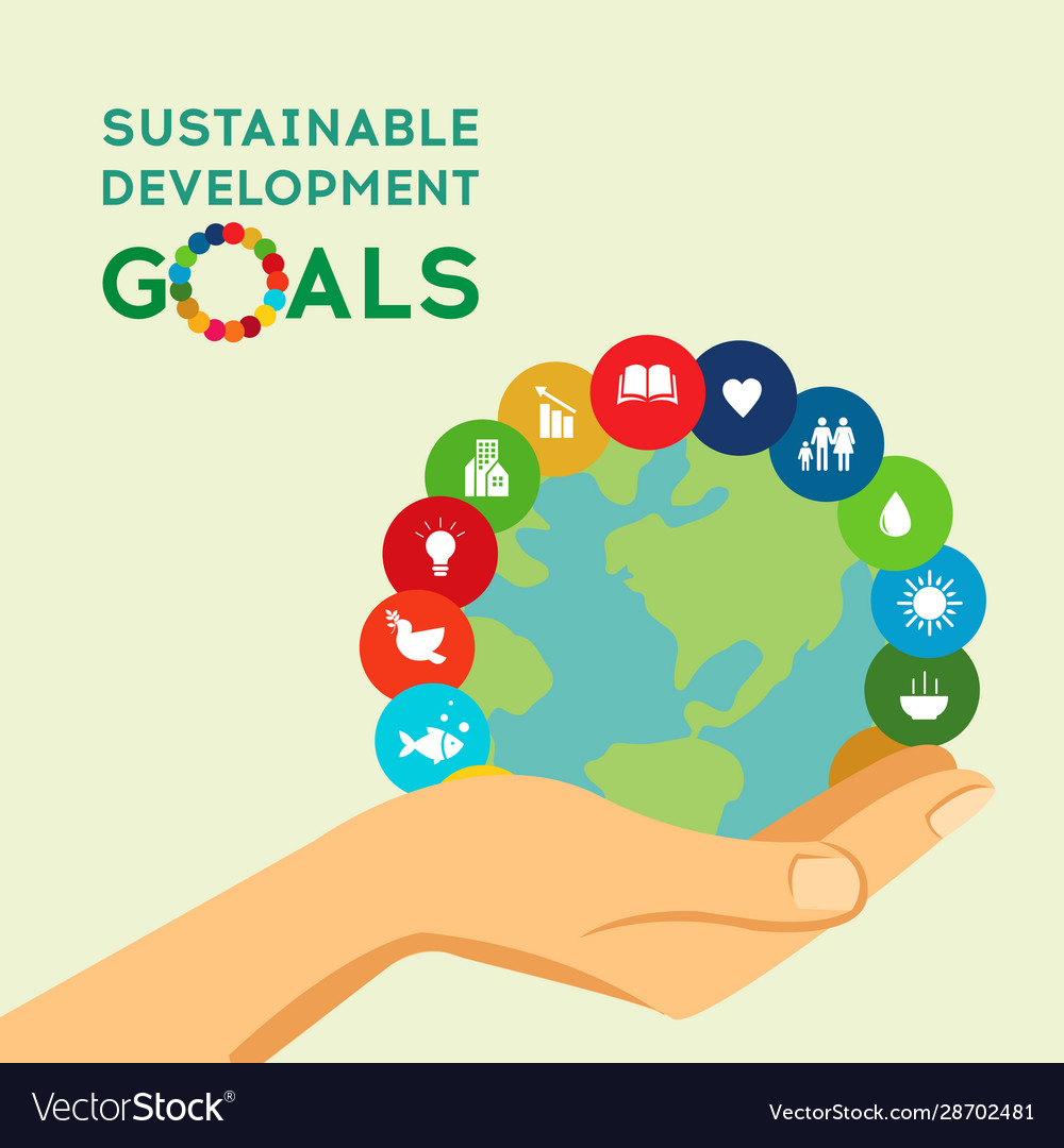 Sustainable development global goals corporate Vector Image