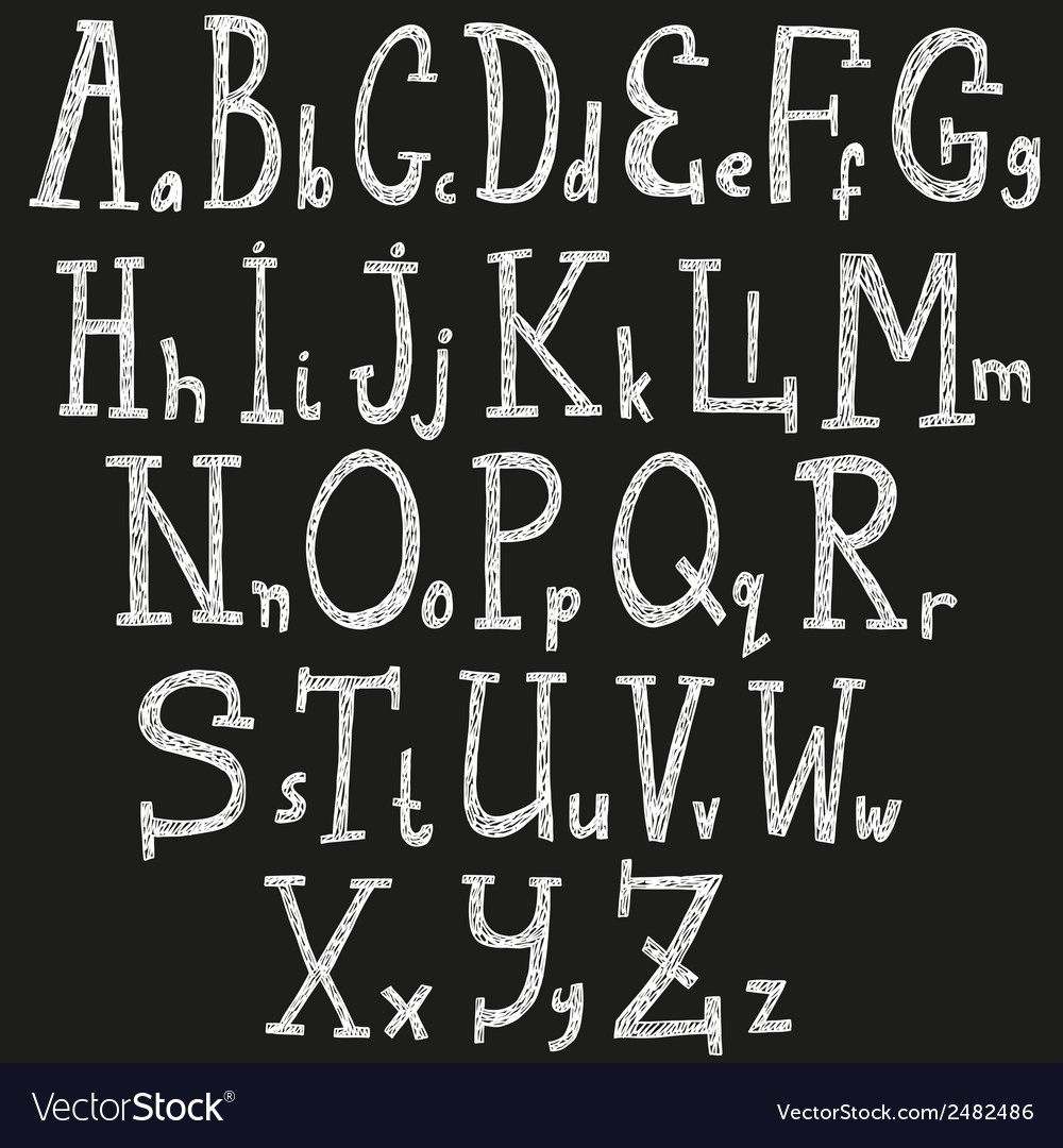 Alphabet font Royalty Free Vector Image - VectorStock