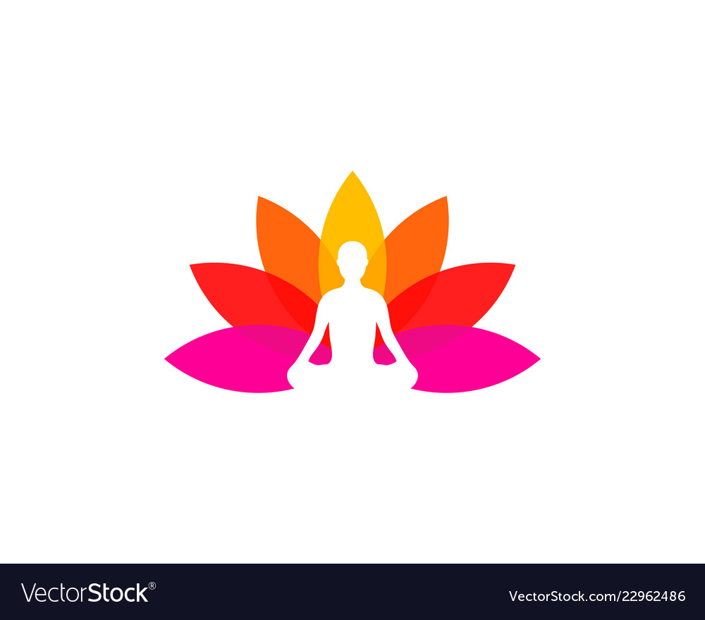 Flower wellness logo icon design Royalty Free Vector Image