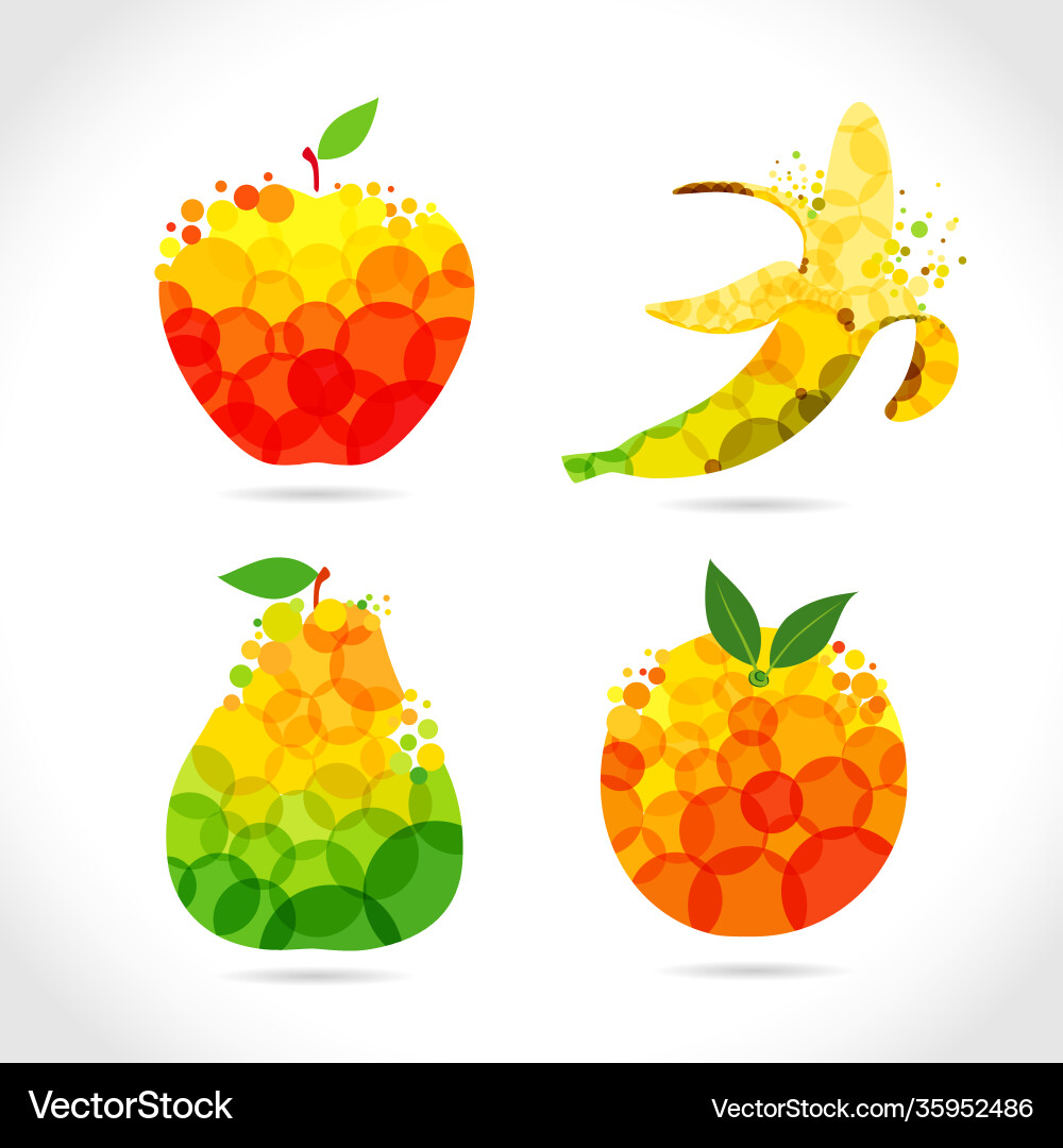 Fruits set Royalty Free Vector Image - VectorStock