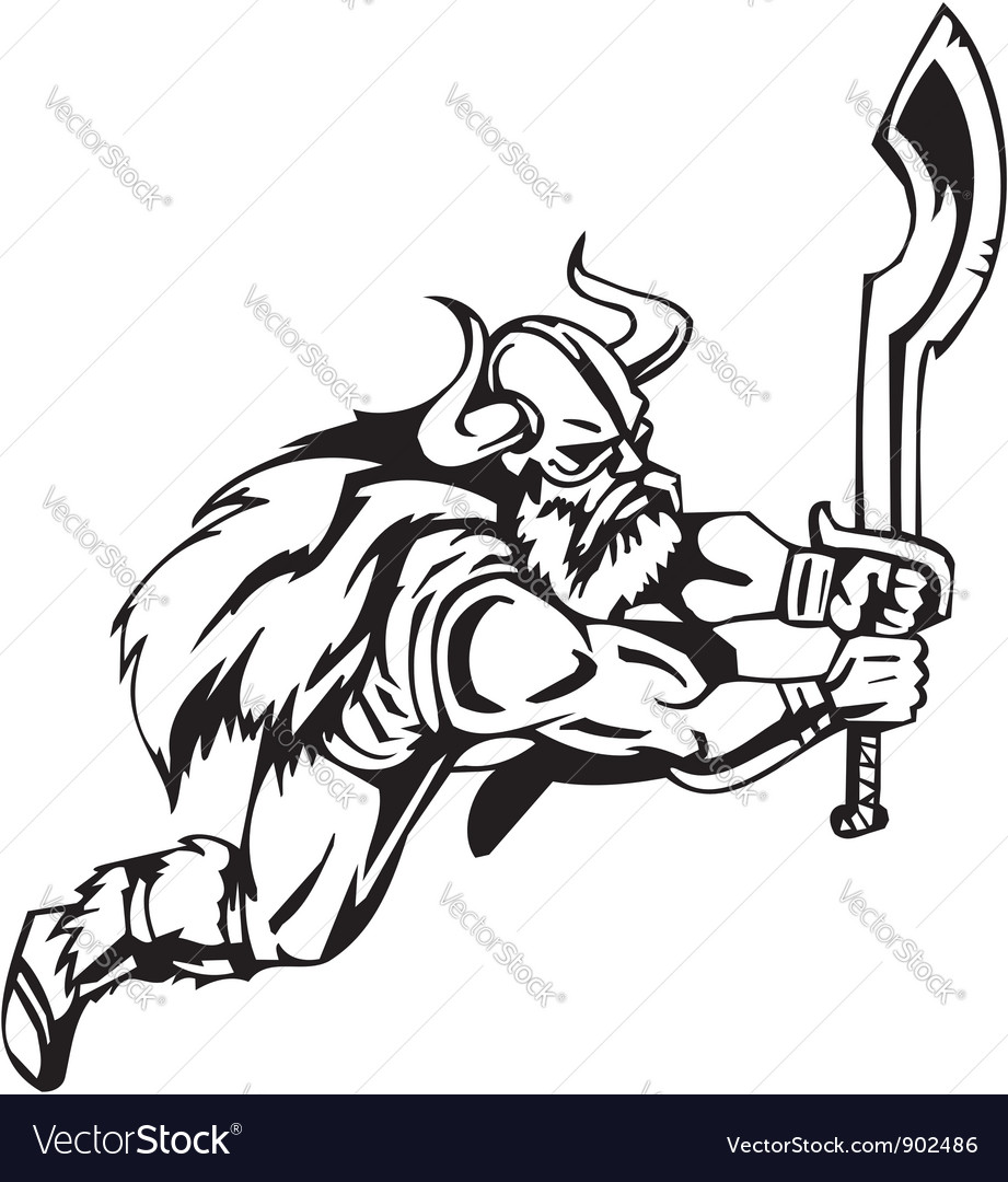 Nordic viking - vinyl-ready Royalty Free Vector Image