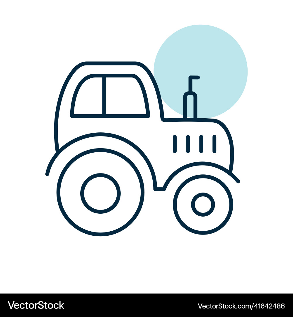 Tractor icon farmer machine Royalty Free Vector Image