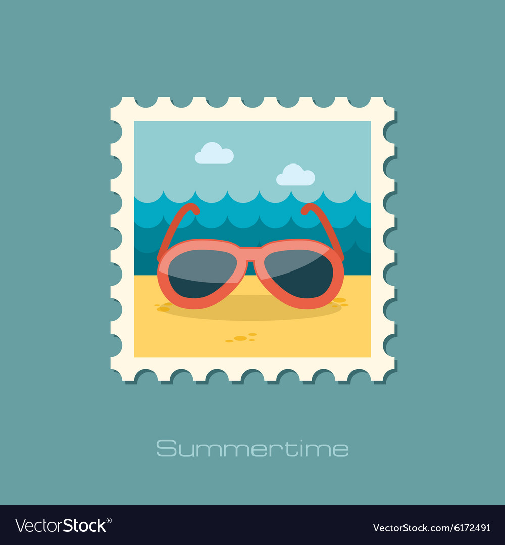 Sunglasses flat stamp