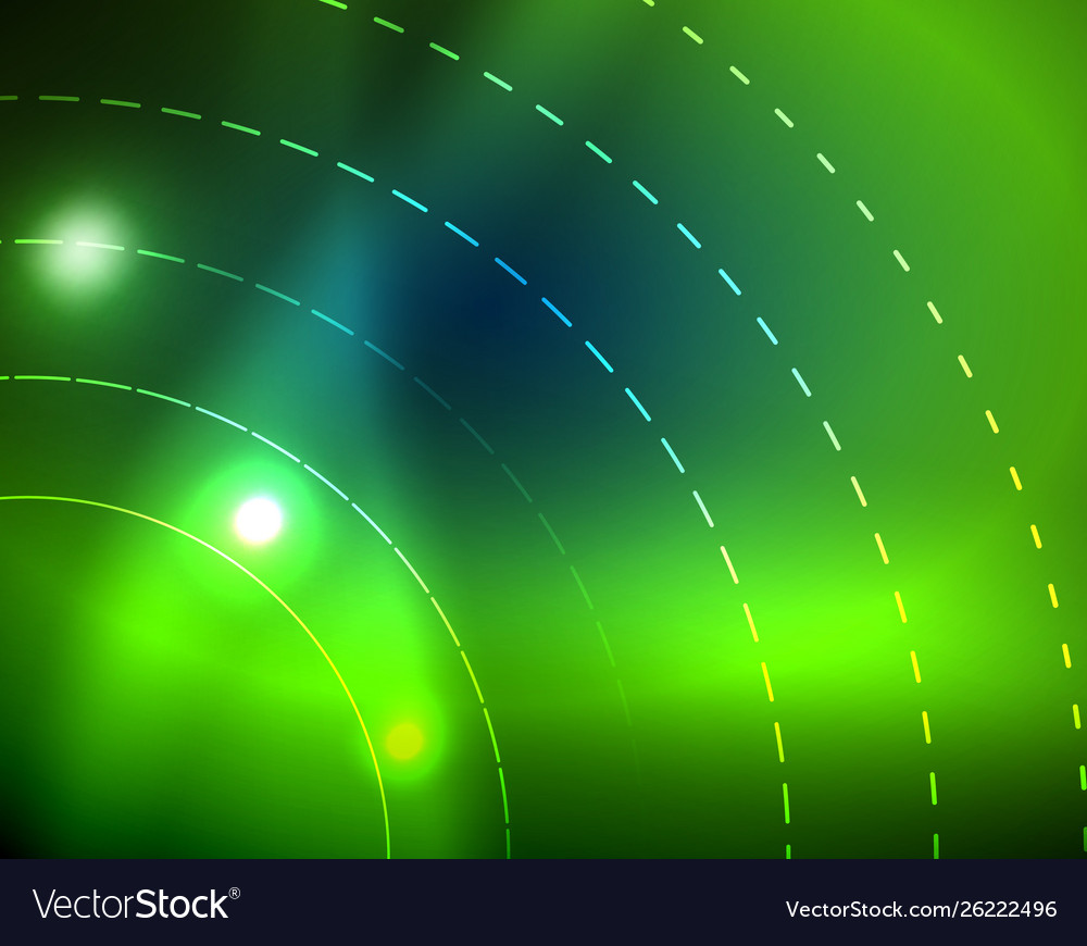 Blue neon circles abstract circular lines Vector Image