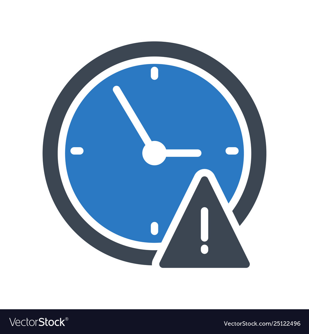 Clock error Royalty Free Vector Image VectorStock