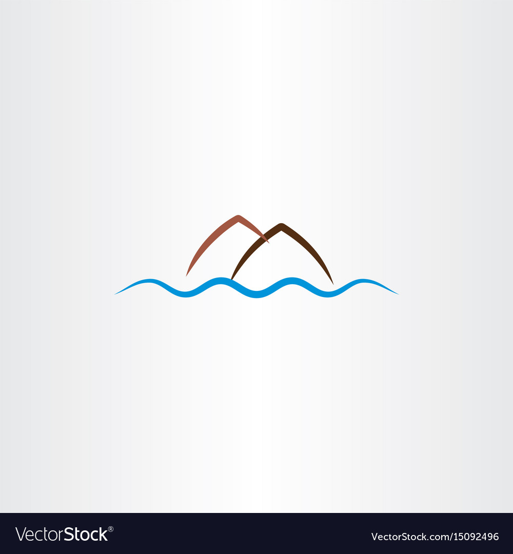 island logo symbol element royalty free vector image