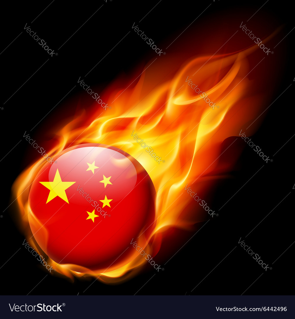 Round glossy icon of china