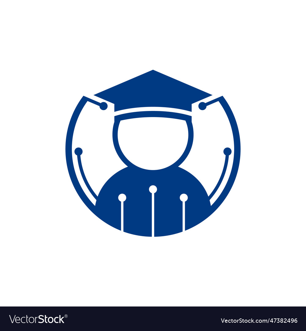 Student technology education logo icon education Vector Image