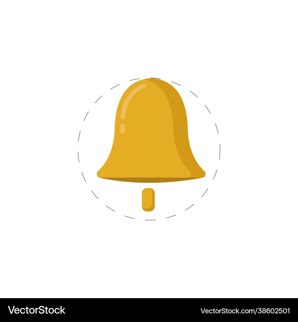 Bell clipart isolated simple clipart Royalty Free Vector