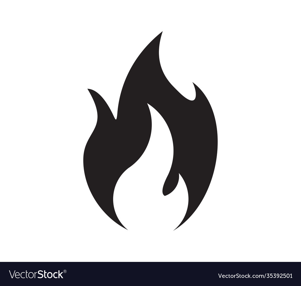 Fire flame logo design template Royalty Free Vector Image