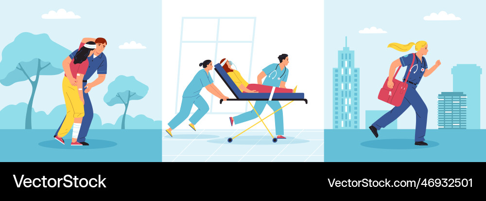 First aid set Royalty Free Vector Image - VectorStock