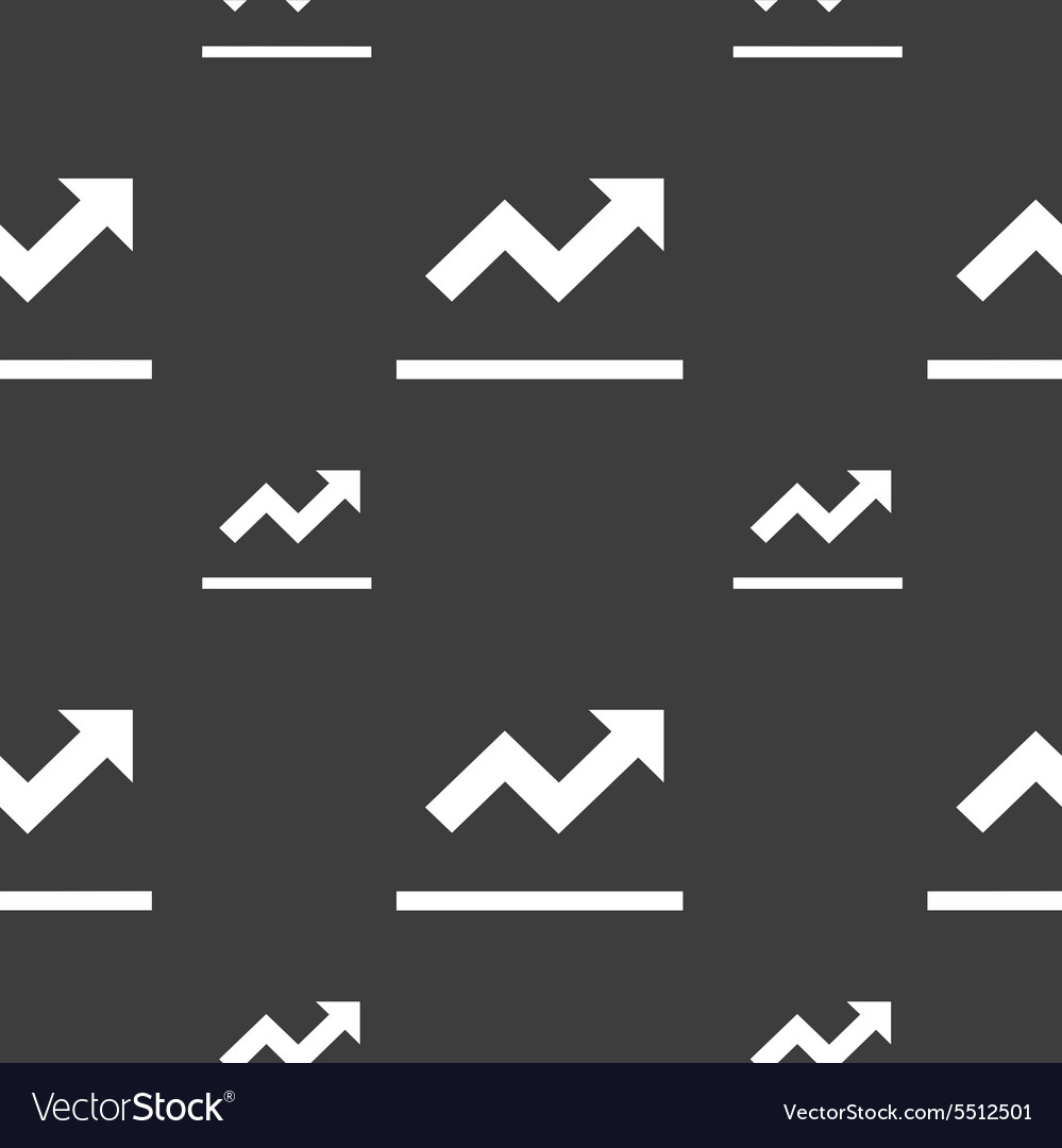 Graph chart diagram icon sign seamless pattern Vector Image