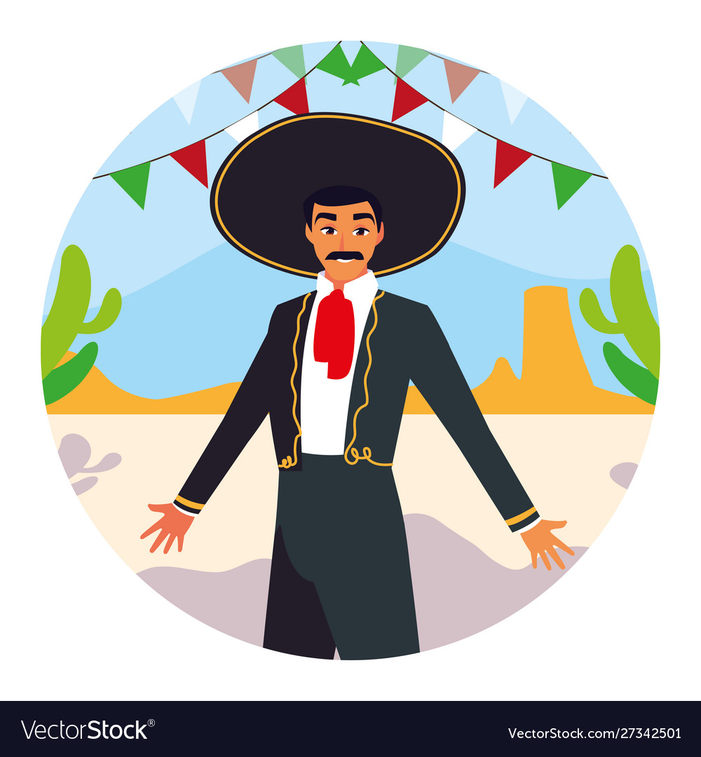 Isolated Mexican Man Design Royalty Free Vector Image