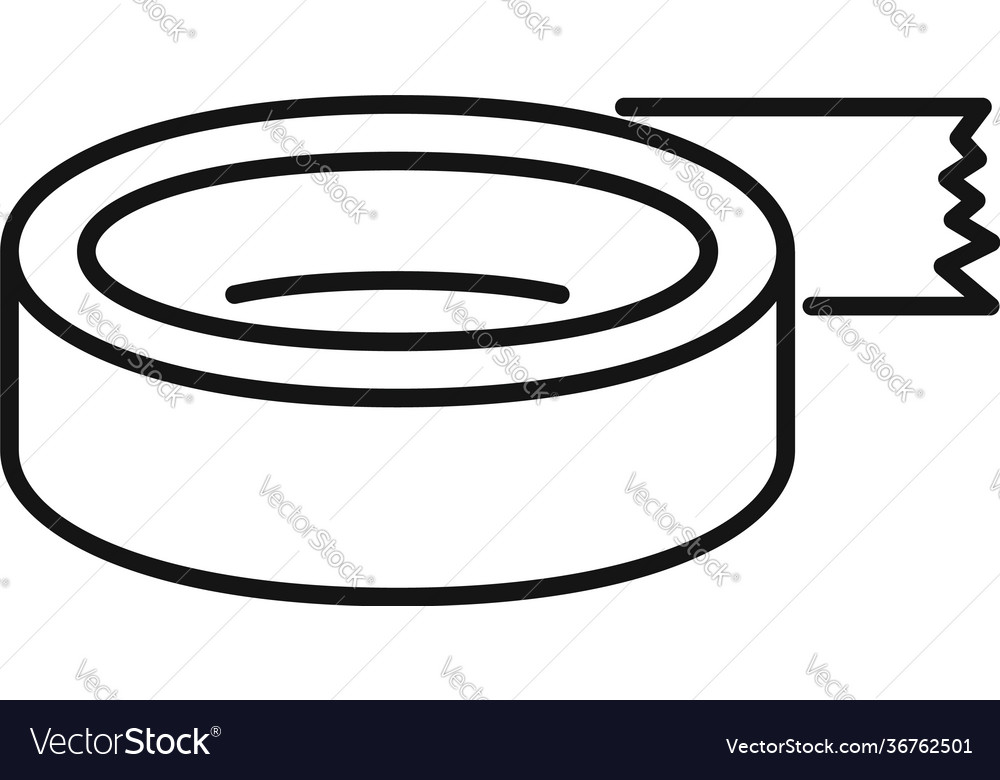 Roll tape icon outline style Royalty Free Vector Image