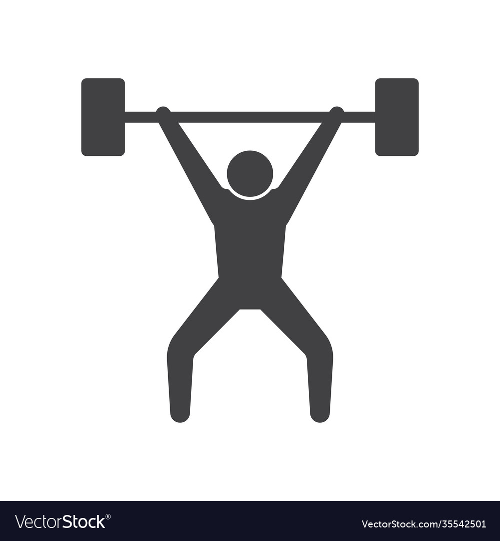 Weightlifting icon design template isolated Vector Image